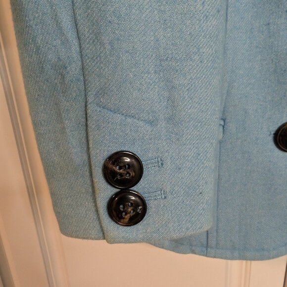 Talbots Aqua Blue Wool-Blend Blazer/Jacket Size 8, Tailored, Classic & Polished - Picture 6 of 12